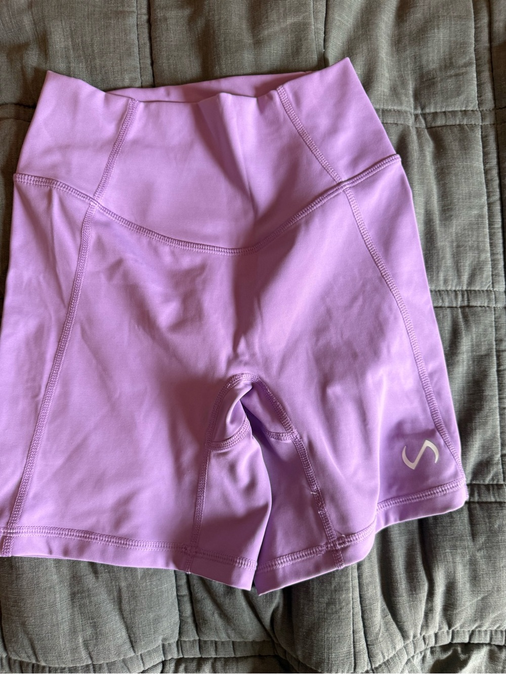 TLF- High-Rise Lavender workout shorts